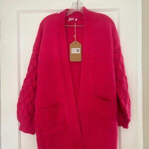 Hot pink long sweater